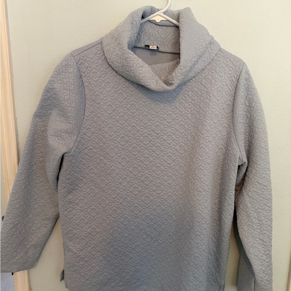 J. Crew Light Blue Cowl Neck Sweatshirt